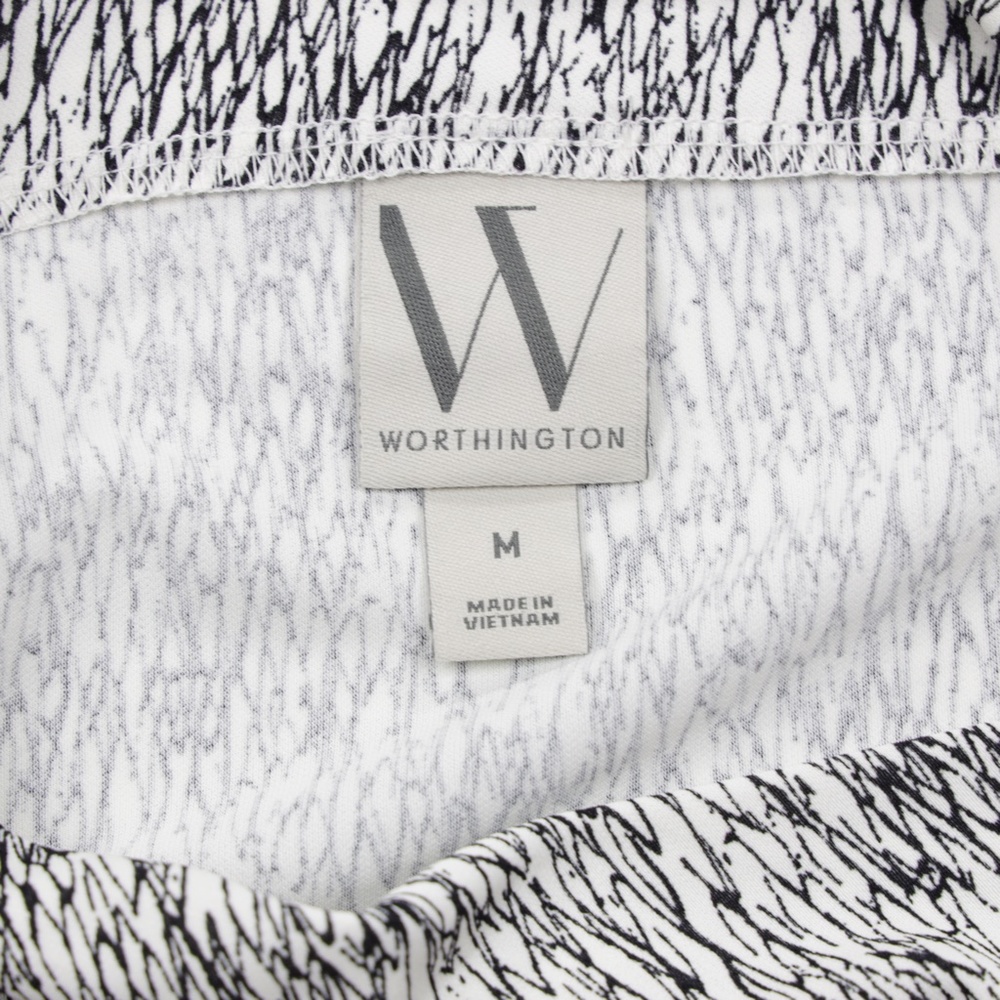Worthington Womens Boat Neck Long Sleeve Blouse Top Black Size M - Picture 7 of 9